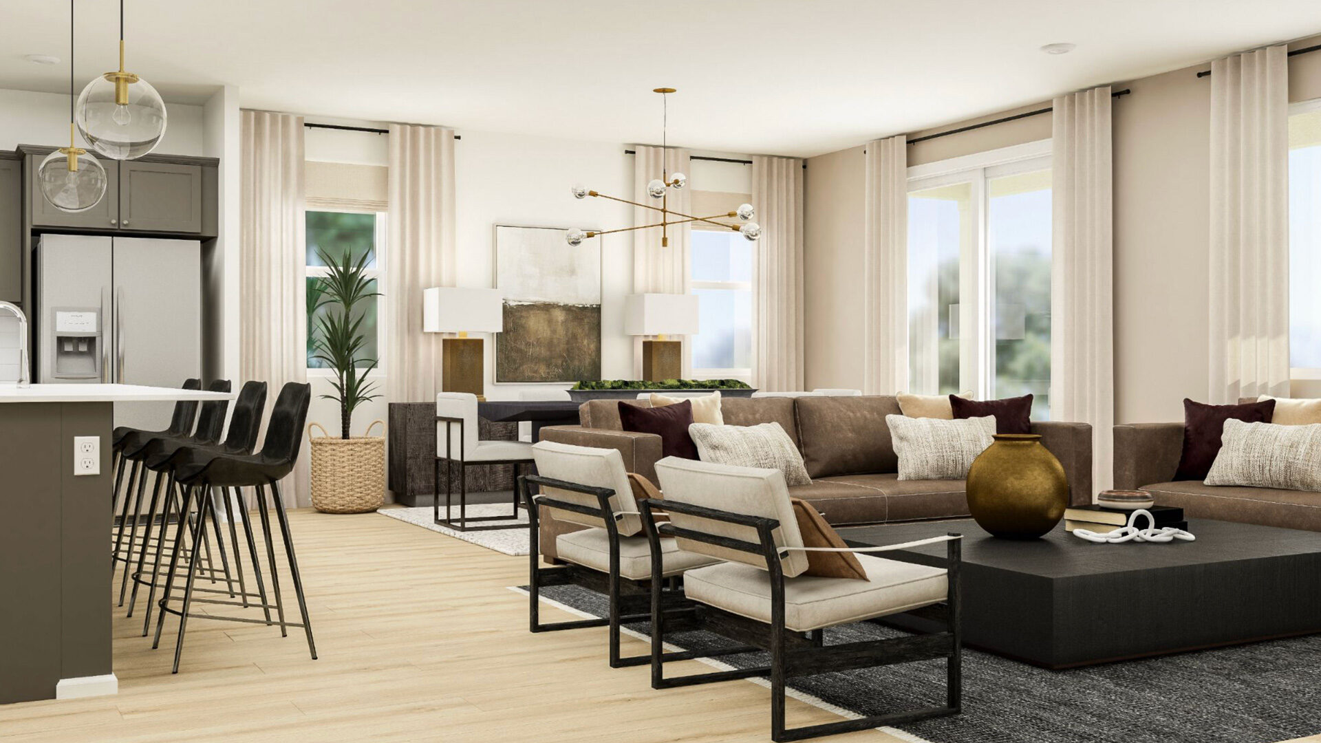 Lennar get the look sophisticated masculine open concept